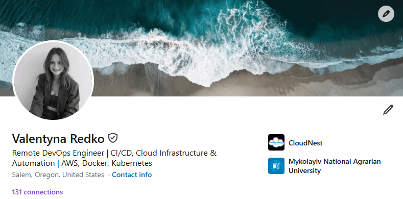 Verified LinkedIn Profile 1