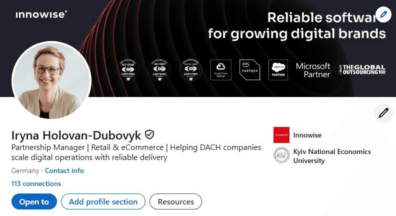 Verified LinkedIn Profile 4